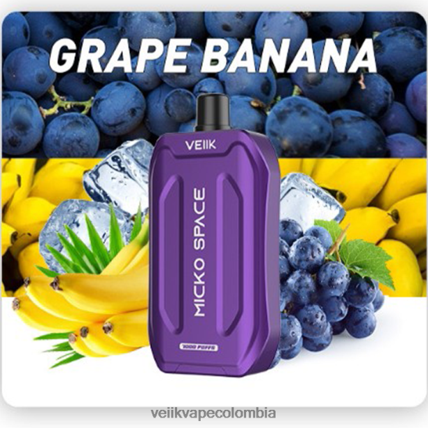 VEIIK Colombia - VEIIK Micko Space vape desechable 7000 inhalaciones plátano uva P2V8435
