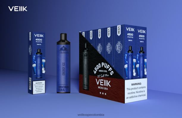 VEIIK Micko Q Colombia - VEIIK Micko Era 4500 inhalaciones desechables de 30 mg hielo energético P2V847