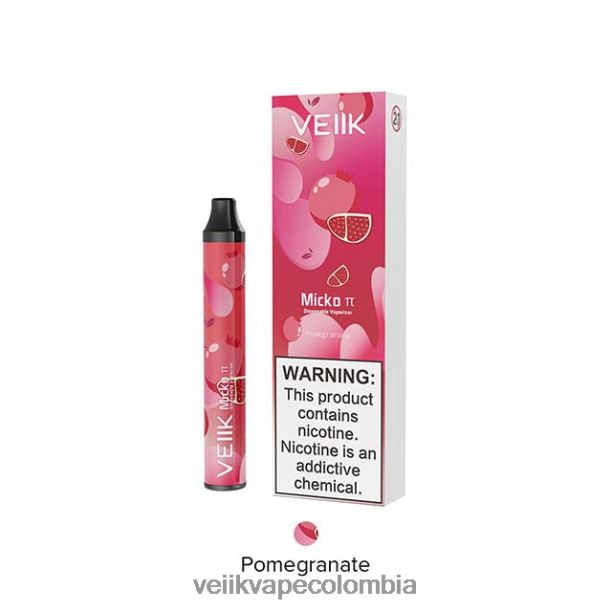 VEIIK Micko Q Colombia - VEIIK Micko Pie vaporizador desechable 600 inhalaciones granada P2V8423