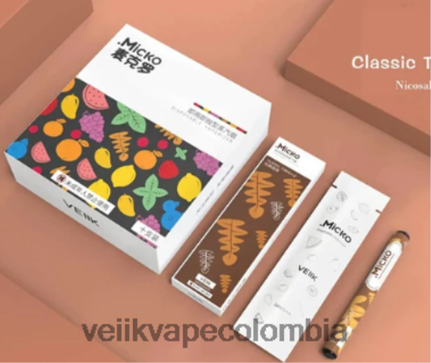 VEIIK Pod Colombia - VEIIK Micko Vape desechable 400 inhalaciones 310 mah 10 piezas múltiples sabores P2V8456
