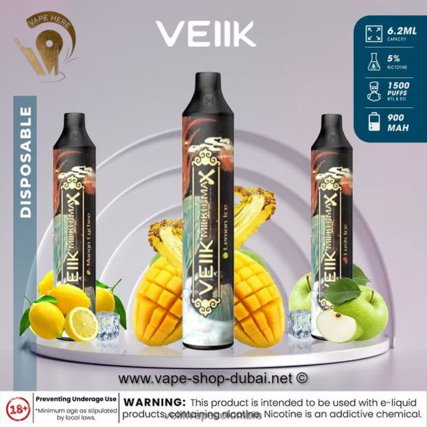 VEIIK Vape Bogotá - VEIIK Micko MAX vaporizador desechable 1500 inhalaciones lichi de mango P2V8442