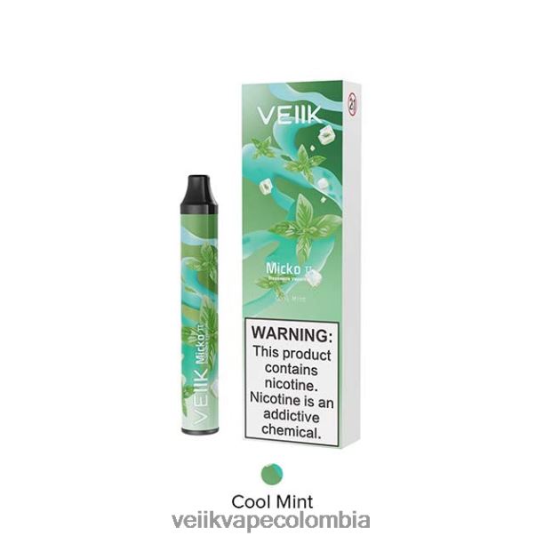 VEIIK Vape Micko Q Colombia - VEIIK Micko Pie vaporizador desechable 600 inhalaciones menta fresca P2V8422