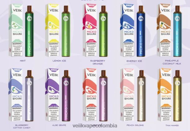 VEIIK Vape Review - VEIIK Micko Shark Bolígrafo vape desechable de 2200 inhalaciones, 10 unidades múltiples sabores P2V8453