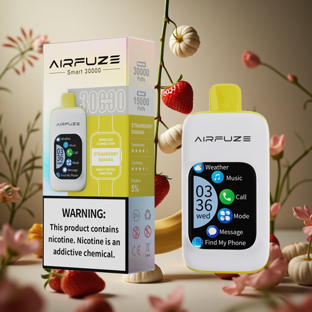 Fresa Plátano AirFuze Smart 30000 Puffs 5% Nicotina Colombia al por mayor