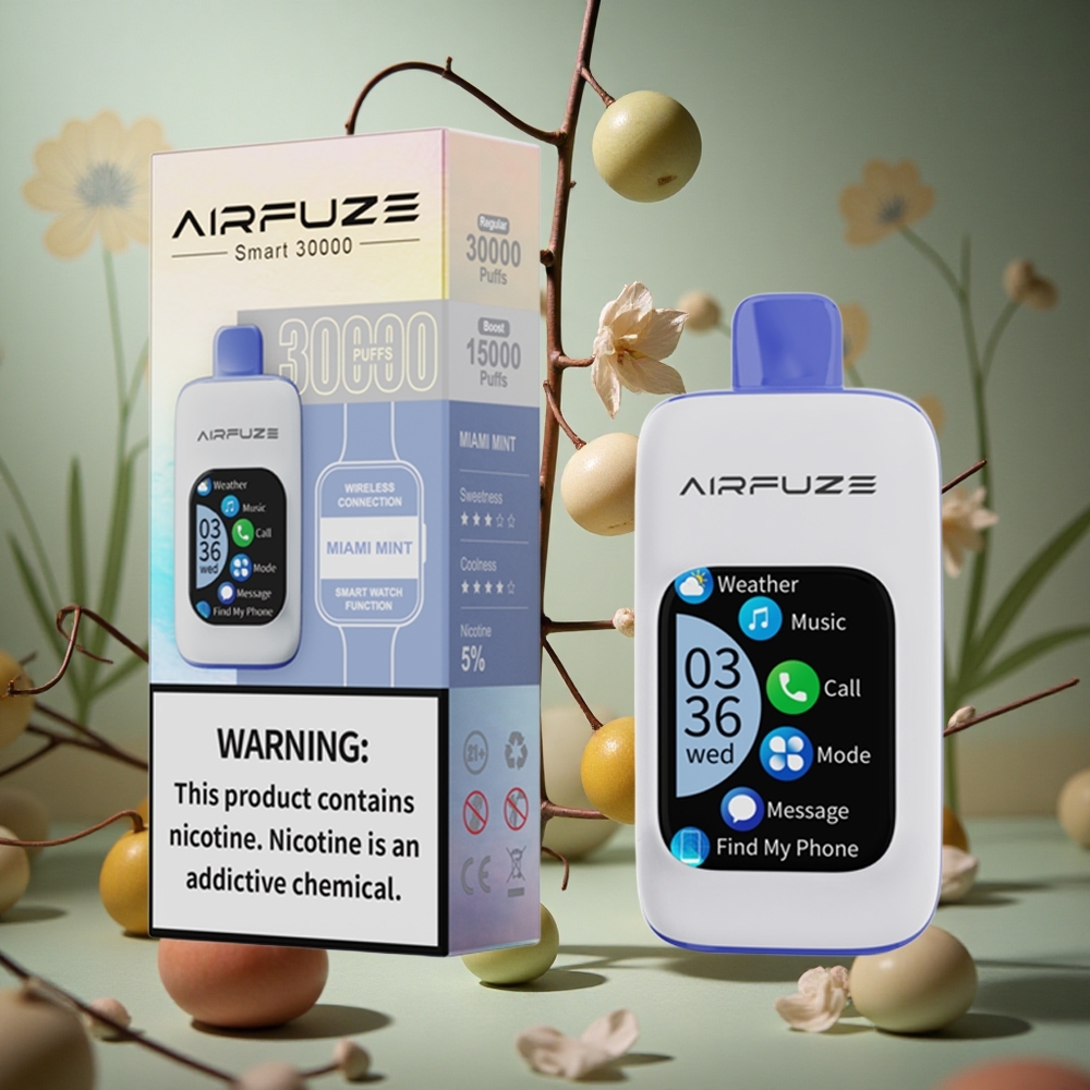 Menta Miami AirFuze Smart 30000 Puffs Pantalla Táctil Colombia al por mayor