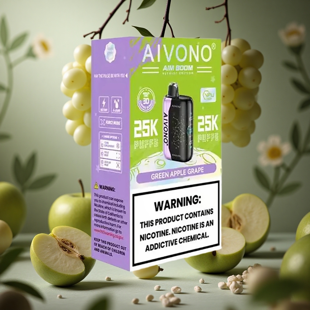 Manzana Verde Uva Aivono Aim Boom 25000 Puffs 28ml 650mAh Colombia al por mayor