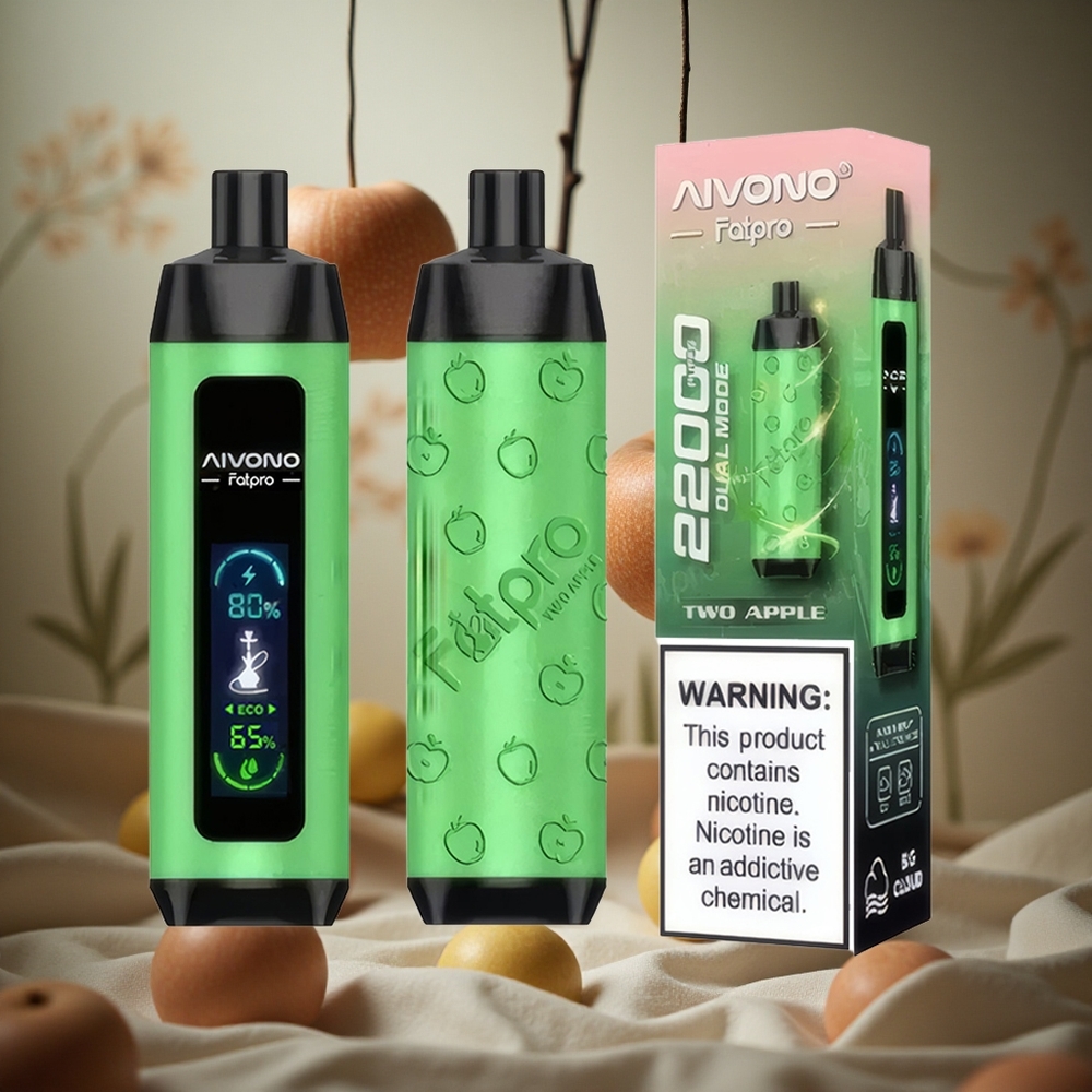 Dos Manzanas Aivono Aim Fatpro 22000 Puffs 28ml E-líquido 0.6 ohm Bobina de Malla Colombia al por mayor