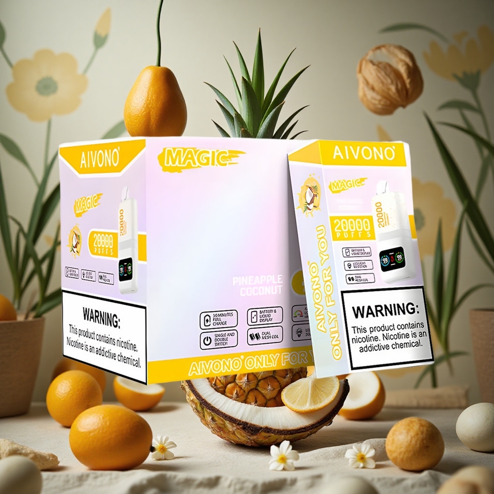 Piña Coco Aivono Aim Magic 20000 Puffs 26ml E-líquido Dual Mesh Coils Colombia al por mayor