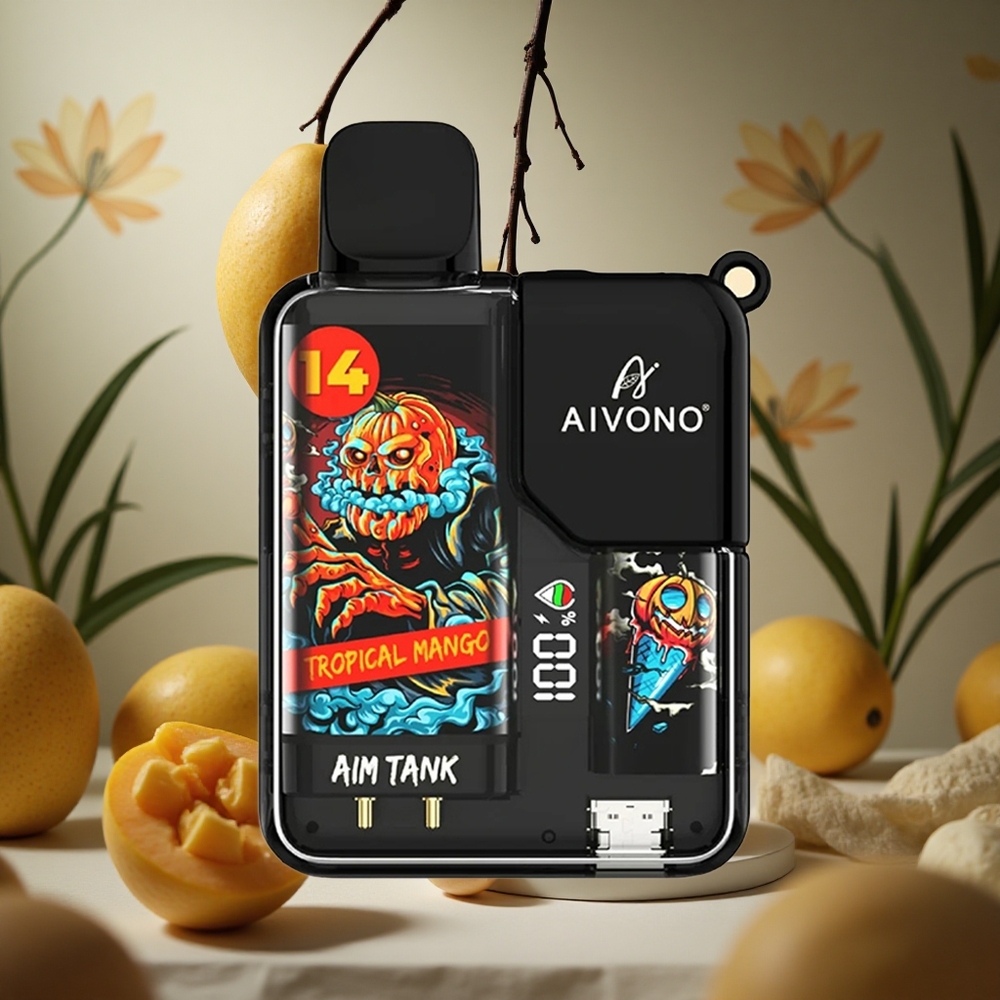 Mango Tropical Aivono AIM-TANK 9500 Puffs 18ml Pantalla LCD Colombia al por mayor