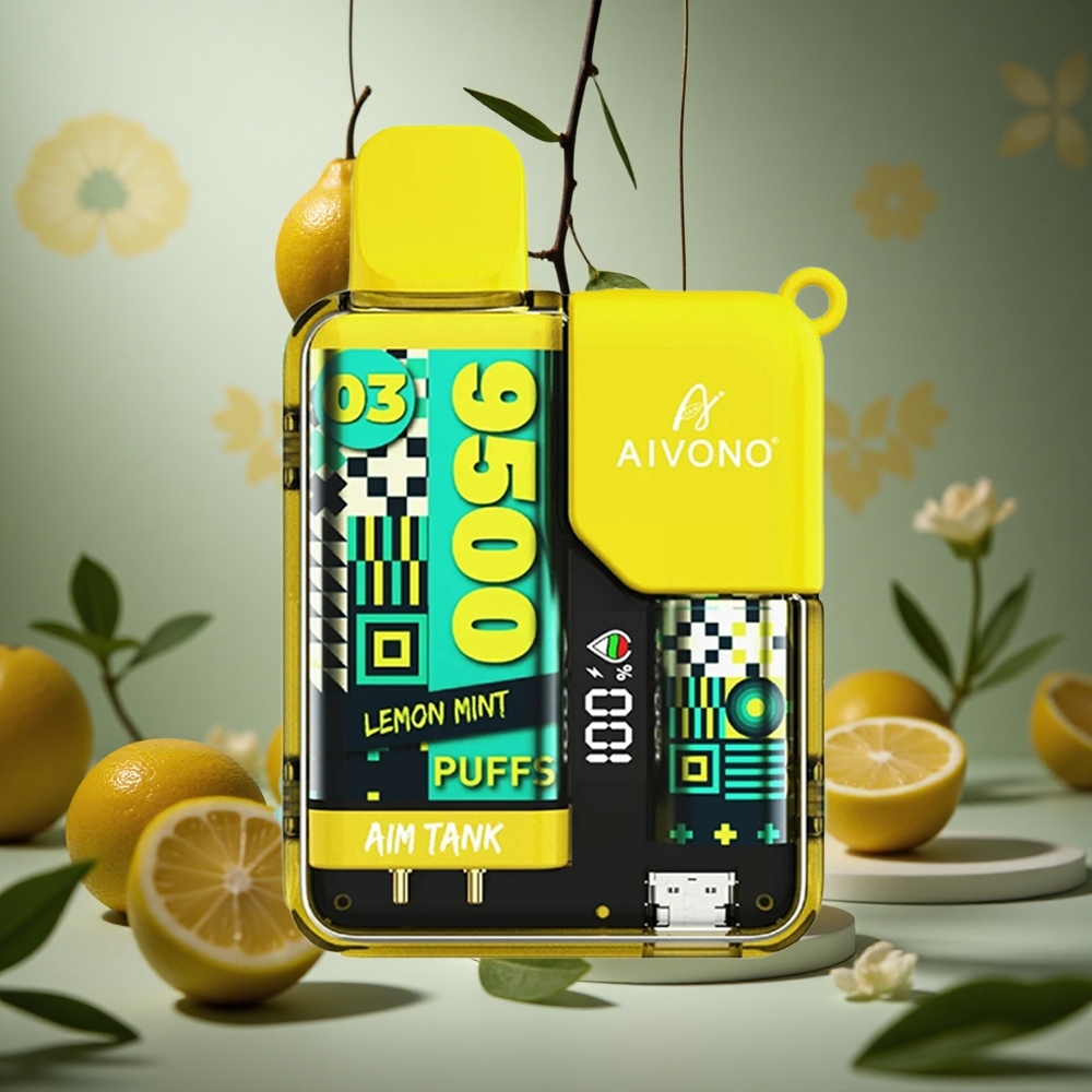 Menta Limón Aivono AIM-TANK 9500 Puffs 18ml Pantalla LCD Colombia al por mayor