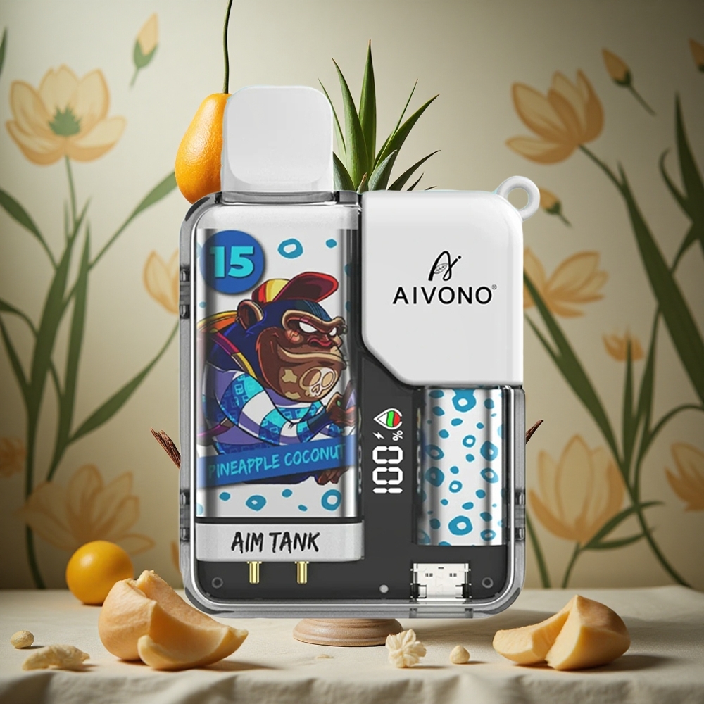 Piña Coco Aivono AIM-TANK 9500 Puffs 18ml Pantalla LCD Colombia al por mayor