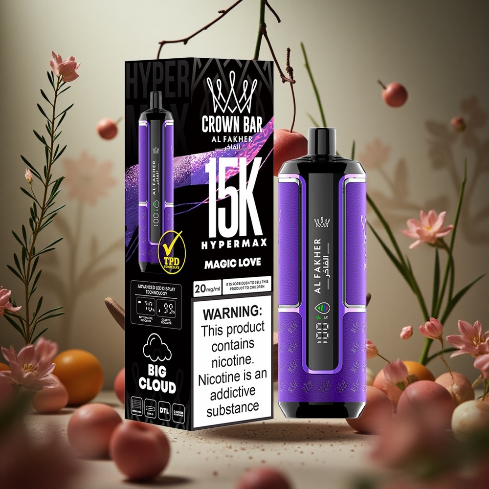 Amor Mágico Al Fakher Crown Bar 15K Hypermax Disposable Vape Kit 22ml 600mAh Colombia al por mayor