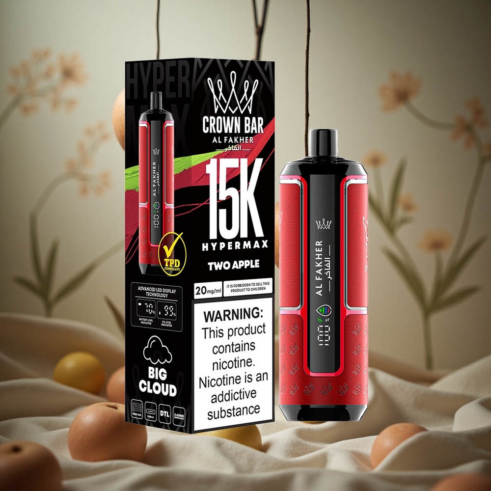 Dos Manzanas Al Fakher Crown Bar 15K Hypermax 22ml 600mAh Colombia al por mayor