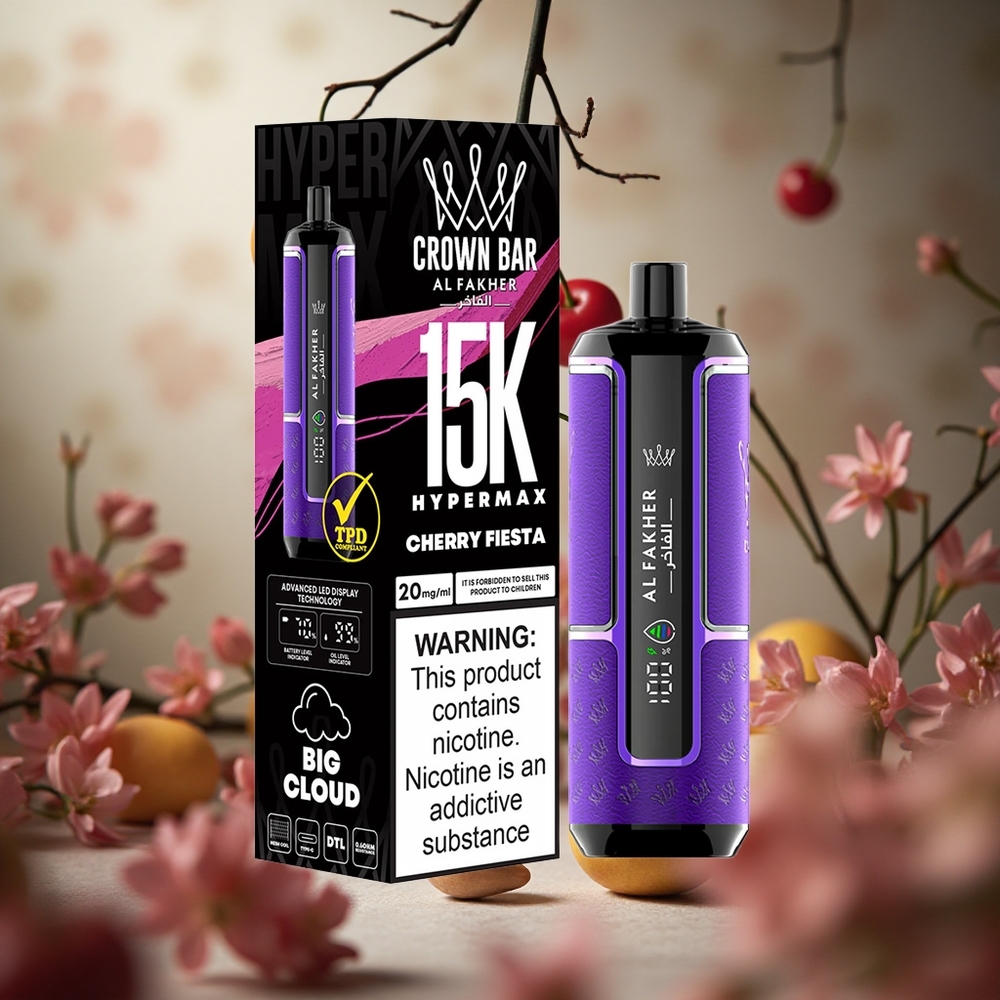Fiesta Cereza Al Fakher Crown Bar 15K Hipermáx 22ml Colombia al por mayor