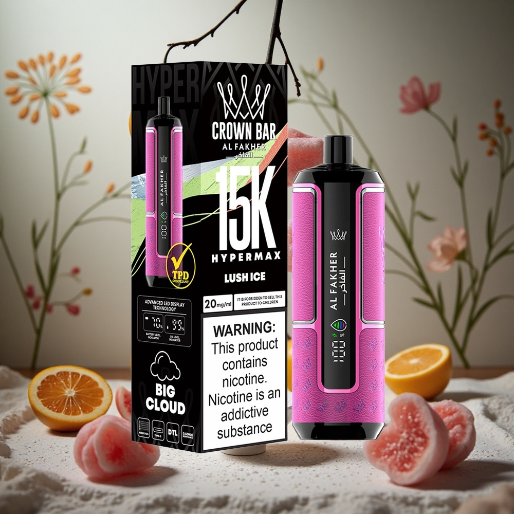 Lucho Hielo Al Fakher Crown Bar 15K 15.000 Puffs Compacto Colombia al por mayor