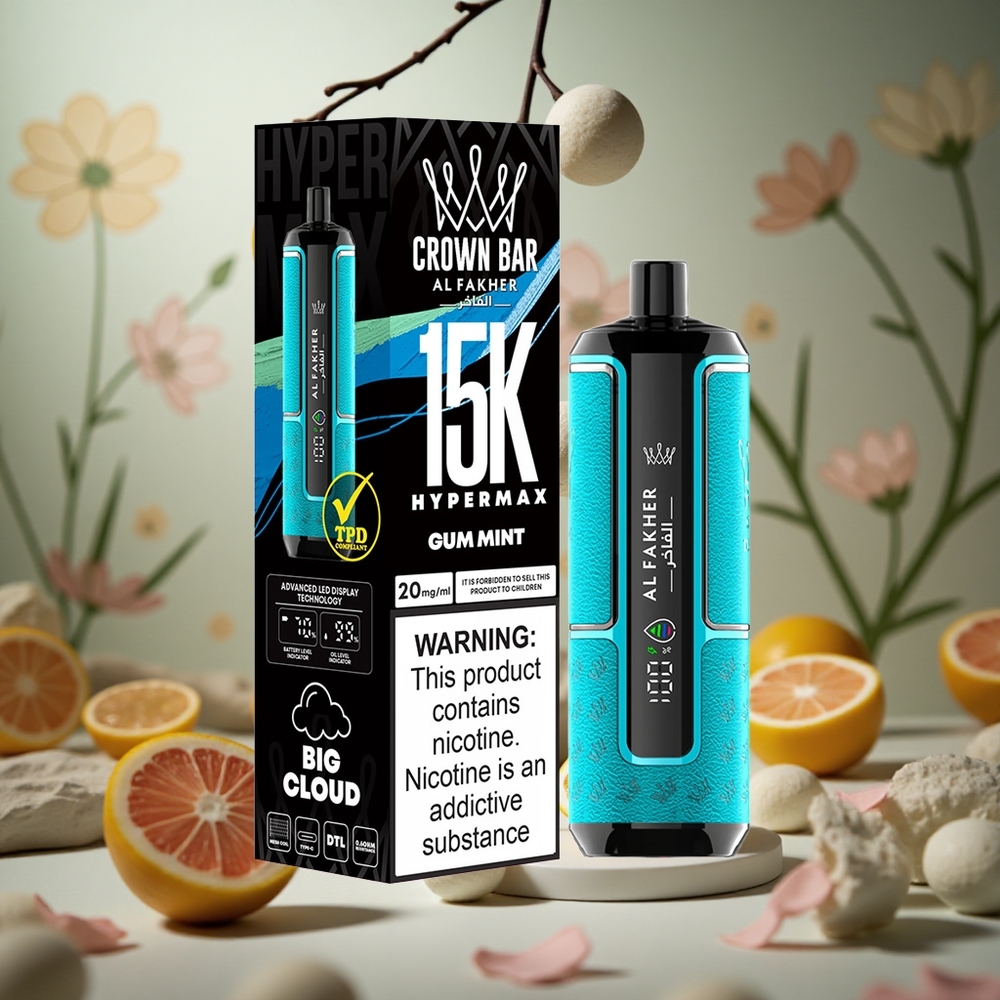 Menta Chicle Al Fakher Crown Bar 15K Hypermax 22ml 15.000 Puffs Colombia al por mayor