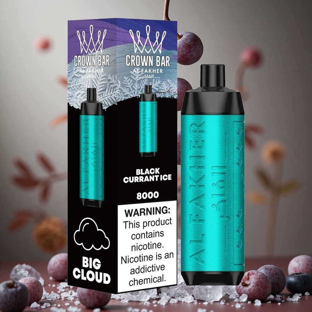 Grosella Negra Helada Al Fakher Crown Bar 8000 Puffs 18ml Capacidad Colombia al por mayor