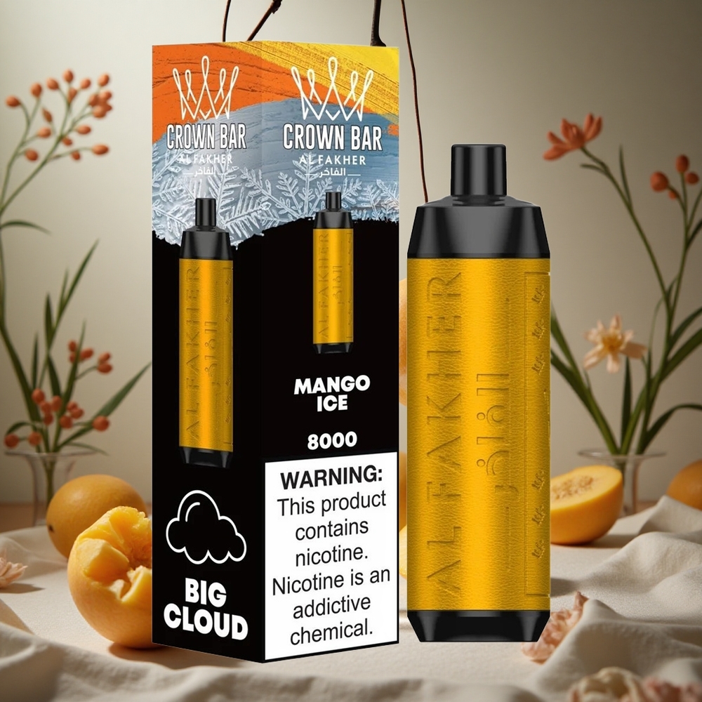 Mango Hielo Al Fakher Crown Bar 8000 Puffs 18ml Capacidad 0.6 ohm Colombia al por mayor