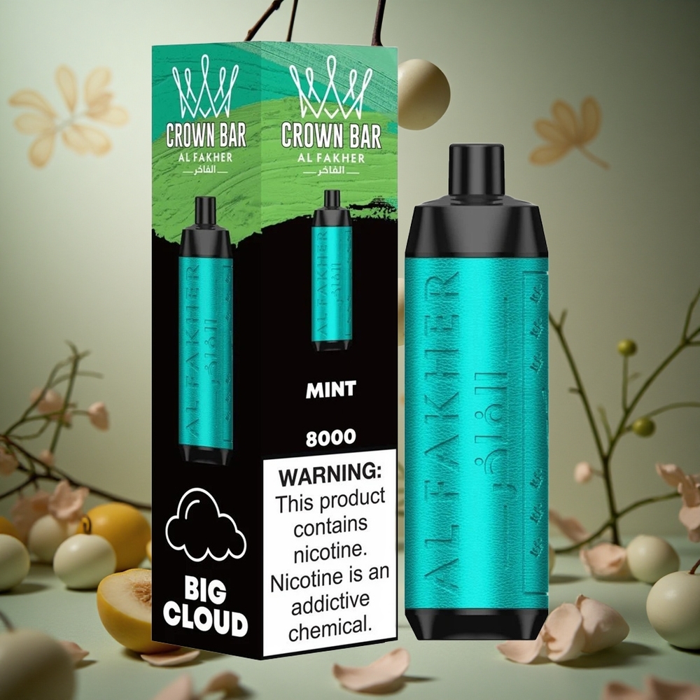 Menta Al Fakher Crown Bar 8000 Chupadas 18ml Capacidad Colombia al por mayor