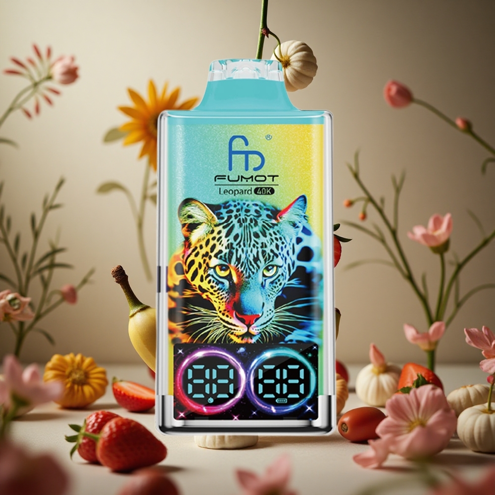 Fresa Banana Fumot Leopard 40K Puffs Carga Tipo-C Pantalla Digital Colombia al por mayor
