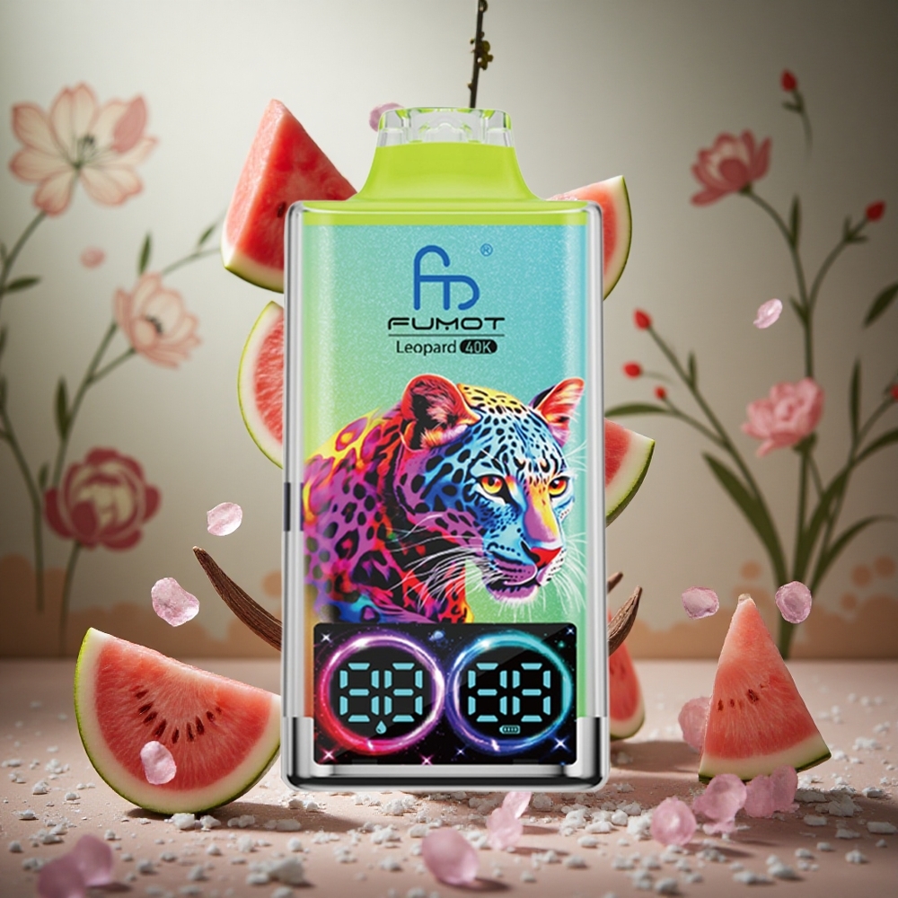 Sandía Hielo Fumot Leopard 40K Puffs Batería 700mAh Carga Tipo-C Colombia al por mayor