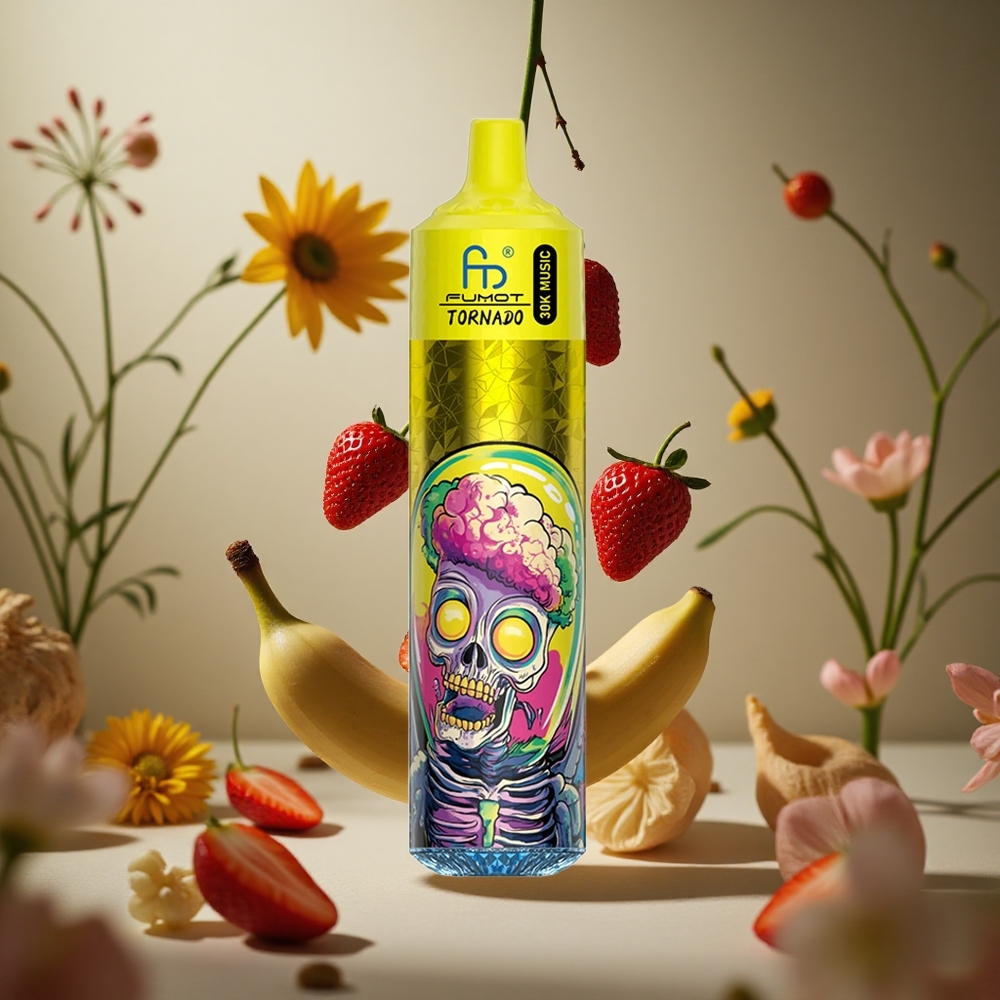 Plátano Fresa Fumot RandM Tornado 30000 Puffs Pantalla LED Colombia al por mayor
