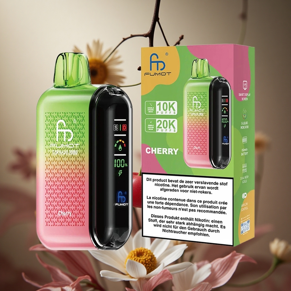 Cereza Fumot Tornado 20000 Puffs Doble Malla 20ml Colombia al por mayor