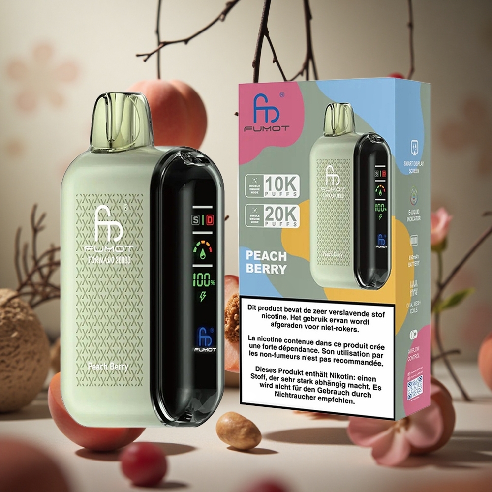 Durazno Baya Fumot Tornado 20000 Puffs 20ml Capacidad de E-líquido 850mAh Batería Recargable Colombia al por mayor