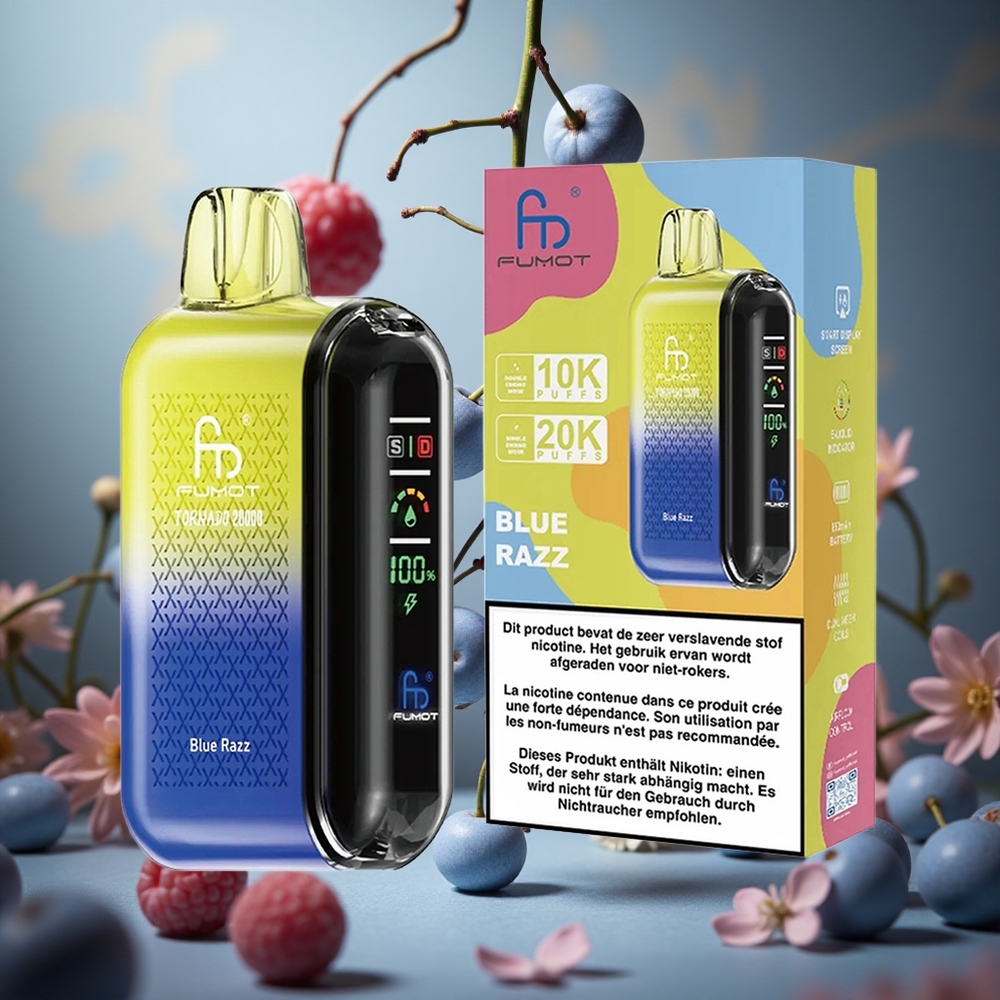 Frambuesa Azul Fumot Tornado 20000 Puffs con Batería Recargable de 850mAh y 20ml de Capacidad Colombia al por mayor