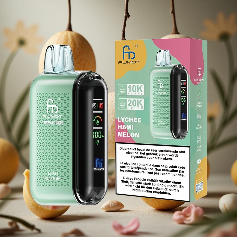 Lichi Melón Hami Fumot Tornado 20000 Puffs 20ml Capacidad de E-líquido 850mAh Batería Recargable Colombia al por mayor
