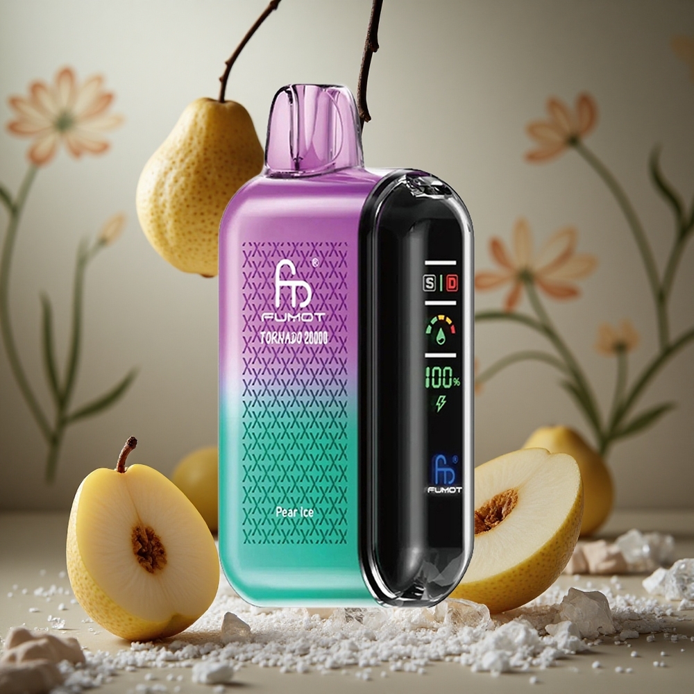 Pera Helada Fumot Tornado 20000 Puffs 20ml Capacidad Dual Malla Colombia al por mayor