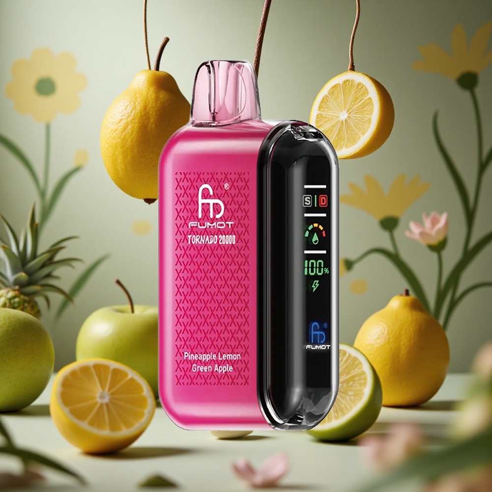 Piña Limón Manzana Verde Fumot Tornado 20000 Puffs Dual Malla 20ml Capacidad Colombia al por mayor