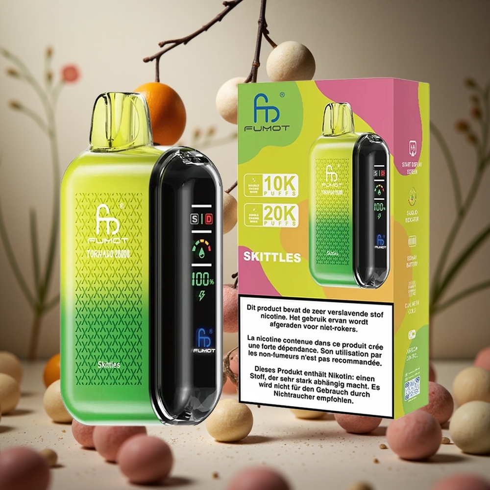 Sabores de Arcoíris Fumot Tornado 20000 Puffs Dual Malla 20ml Colombia al por mayor