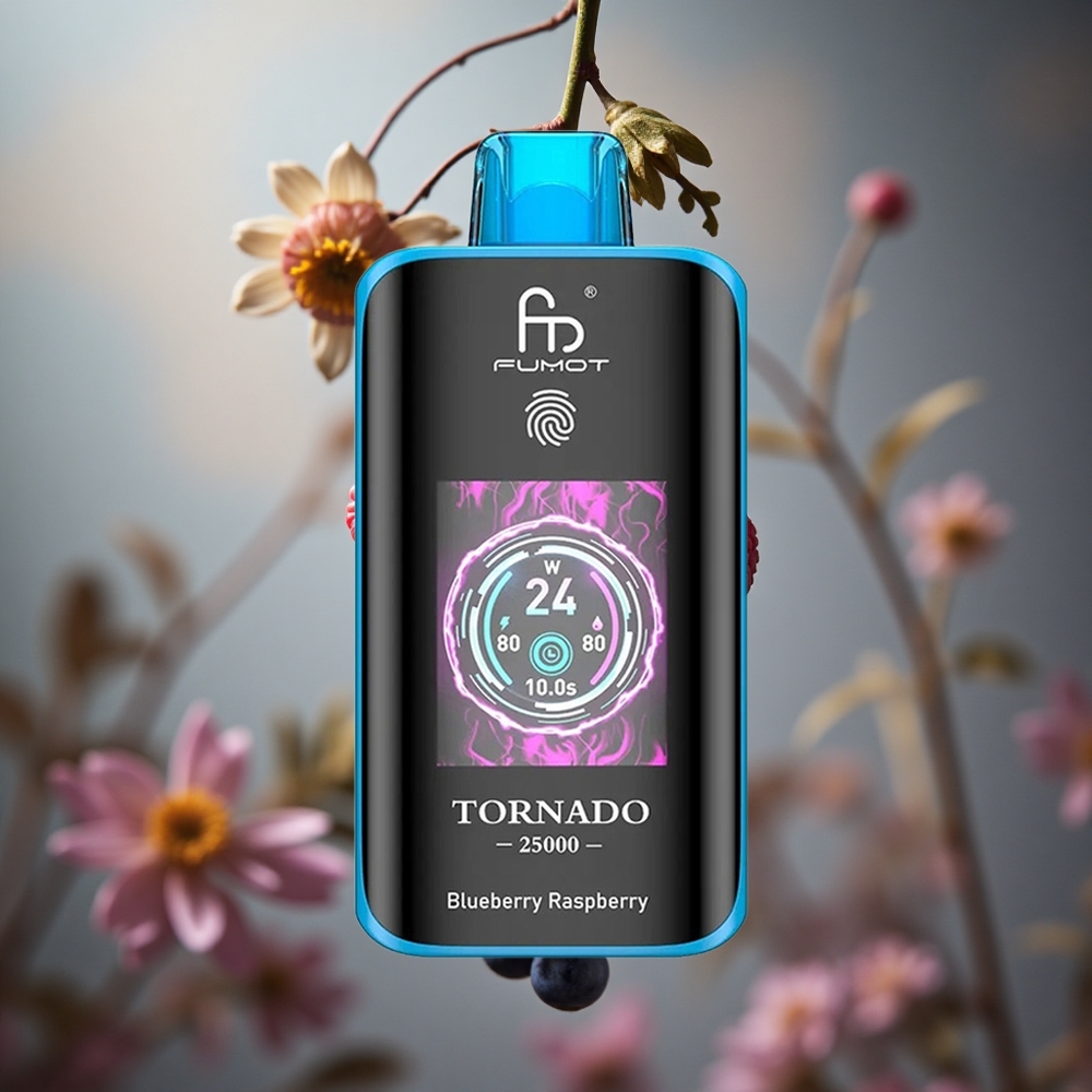 Arándano Frambuesa Fumot Tornado 25000 Puffs Pantalla HD 20ml Colombia al por mayor