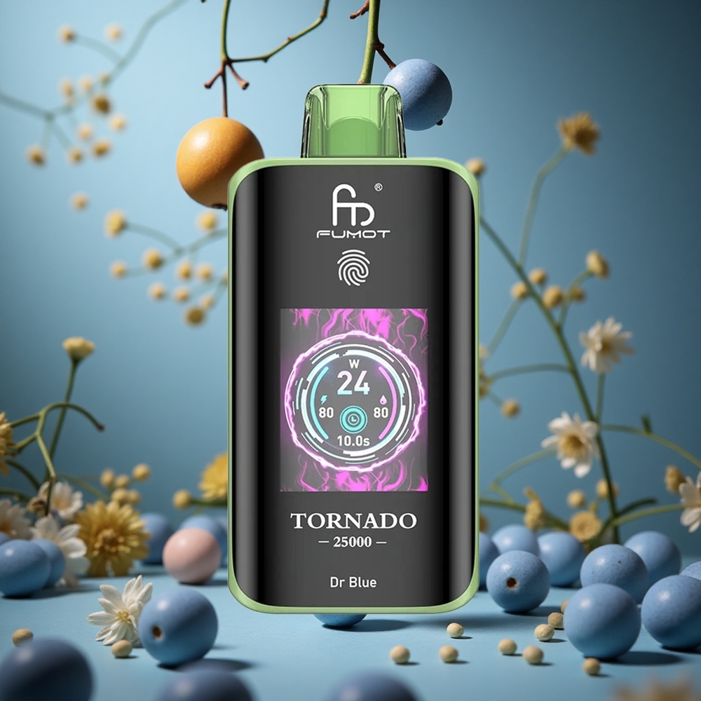 Azul Dr Fumot Tornado 25000 Puffs Pantalla HD Batería Recargable 700mAh Colombia al por mayor
