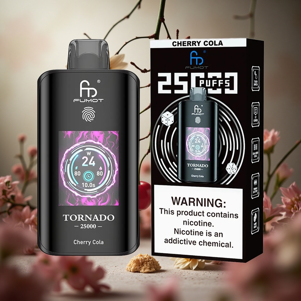 Cereza Cola Fumot Tornado 25000 Puffs Pantalla HD 20ml Colombia al por mayor