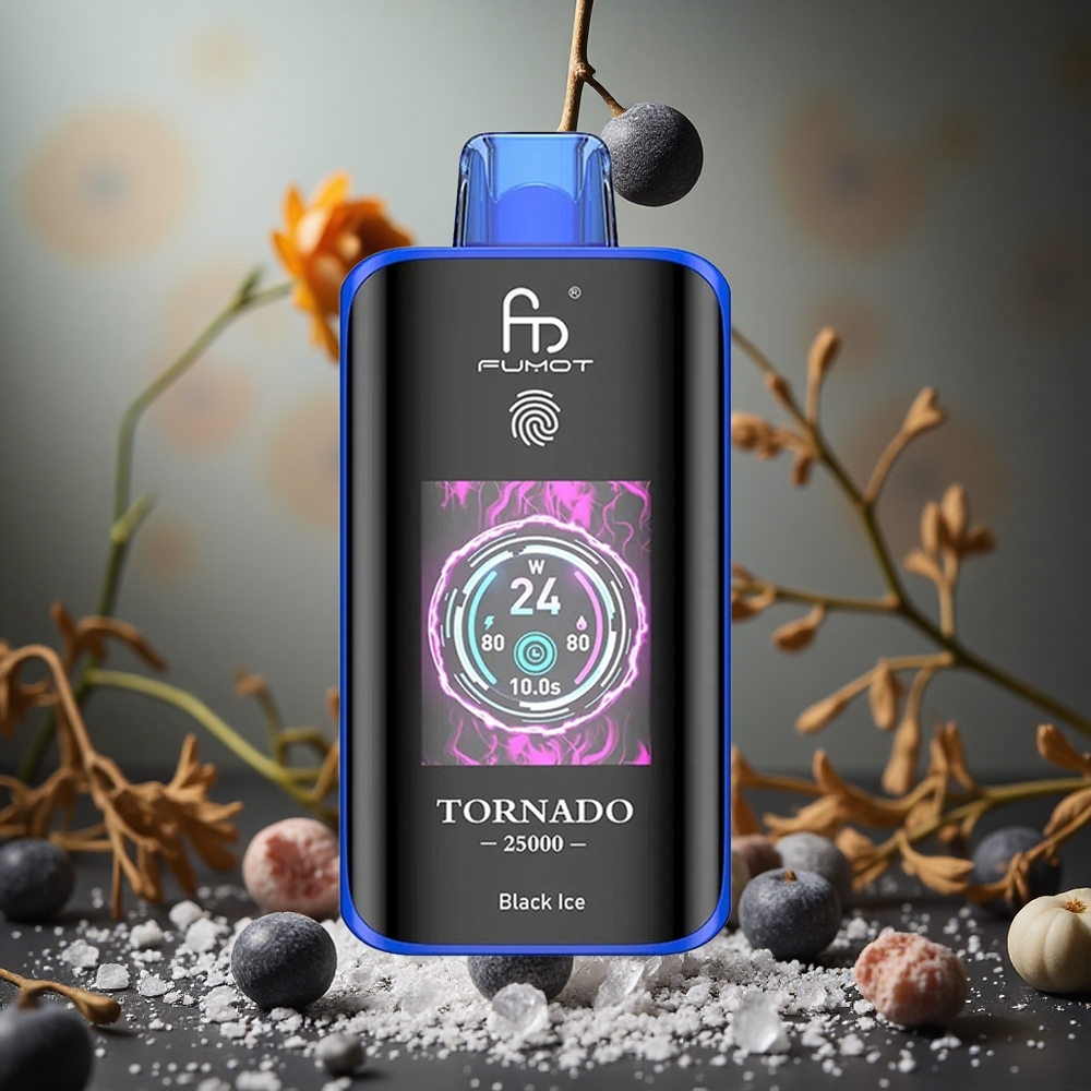 Hielo Negro Fumot Tornado 25000 Puffs Pantalla HD Batería Recargable 700mAh Colombia al por mayor