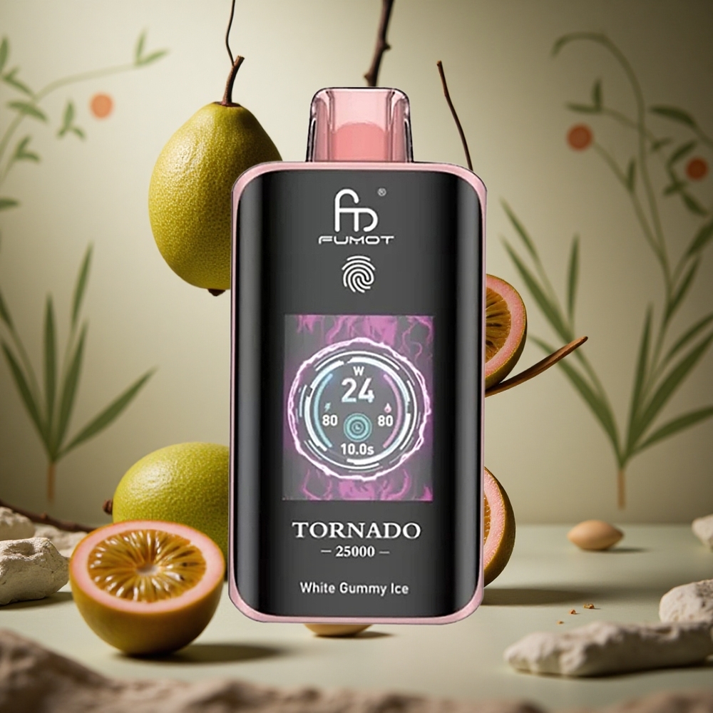 Kiwi Maracuyá Guayaba Fumot Tornado 25000 Puffs Pantalla HD Batería Recargable 700mAh Colombia al por mayor