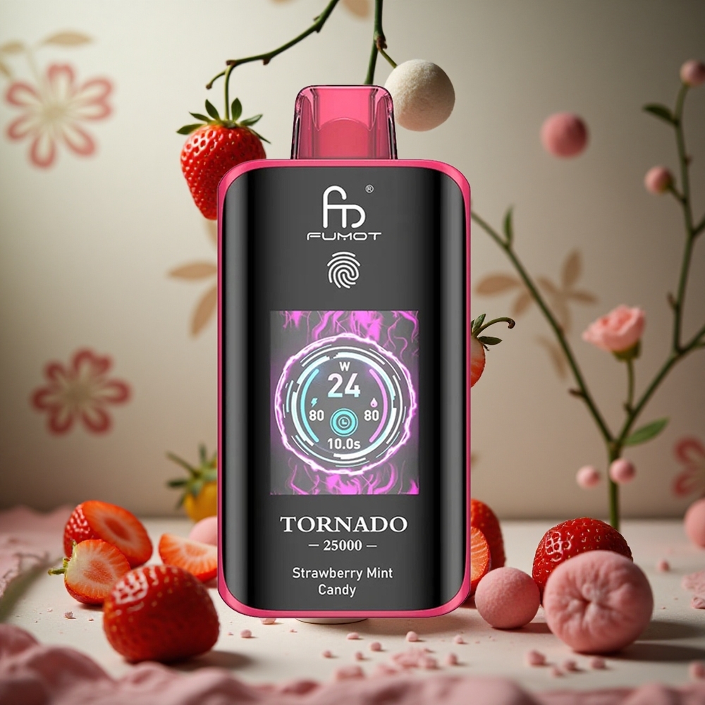 Menta Fresa Fumot Tornado 25000 Puffs Pantalla HD 20ml Colombia al por mayor