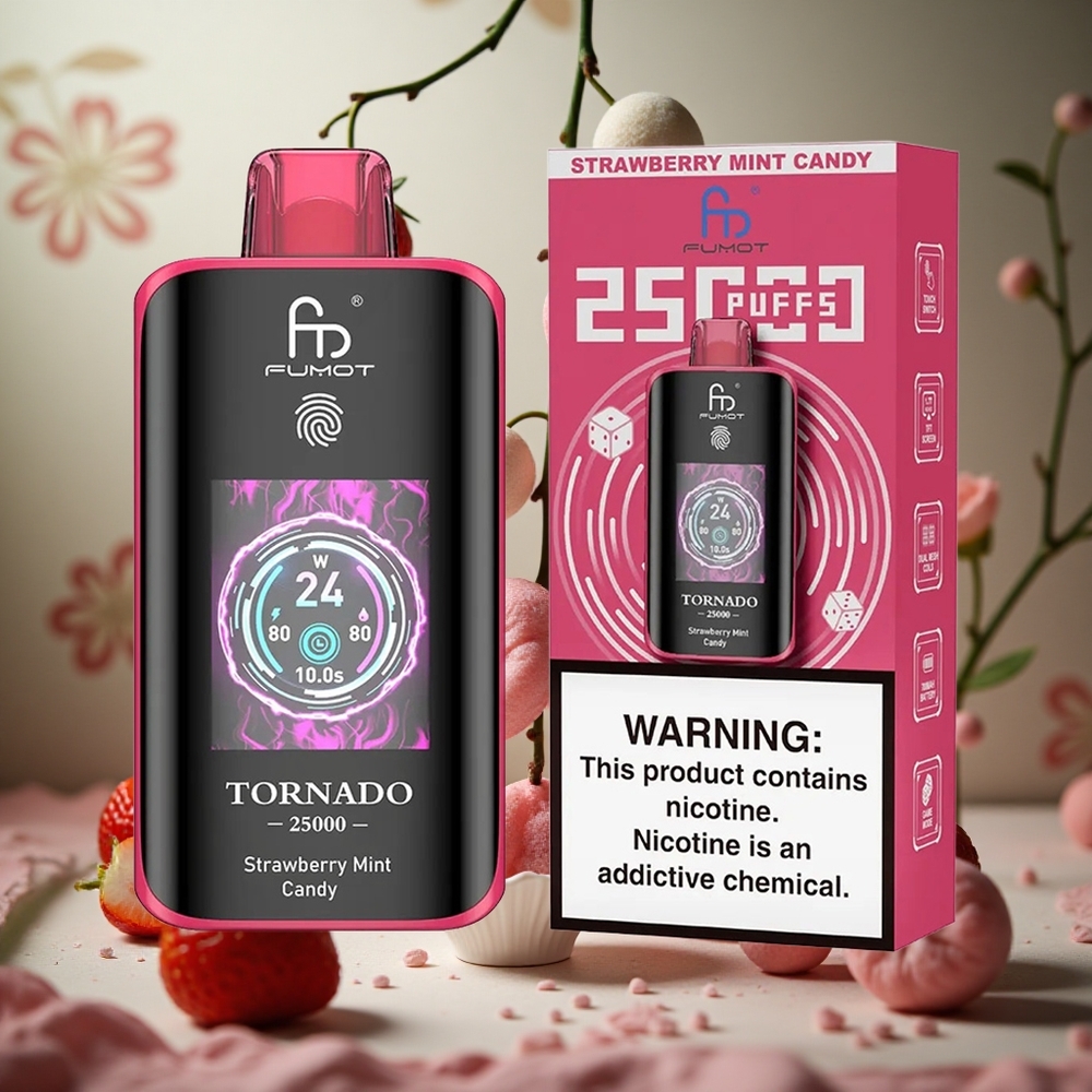 Menta Fresa Fumot Tornado 25000 Puffs Pantalla HD 20ml Colombia al por mayor