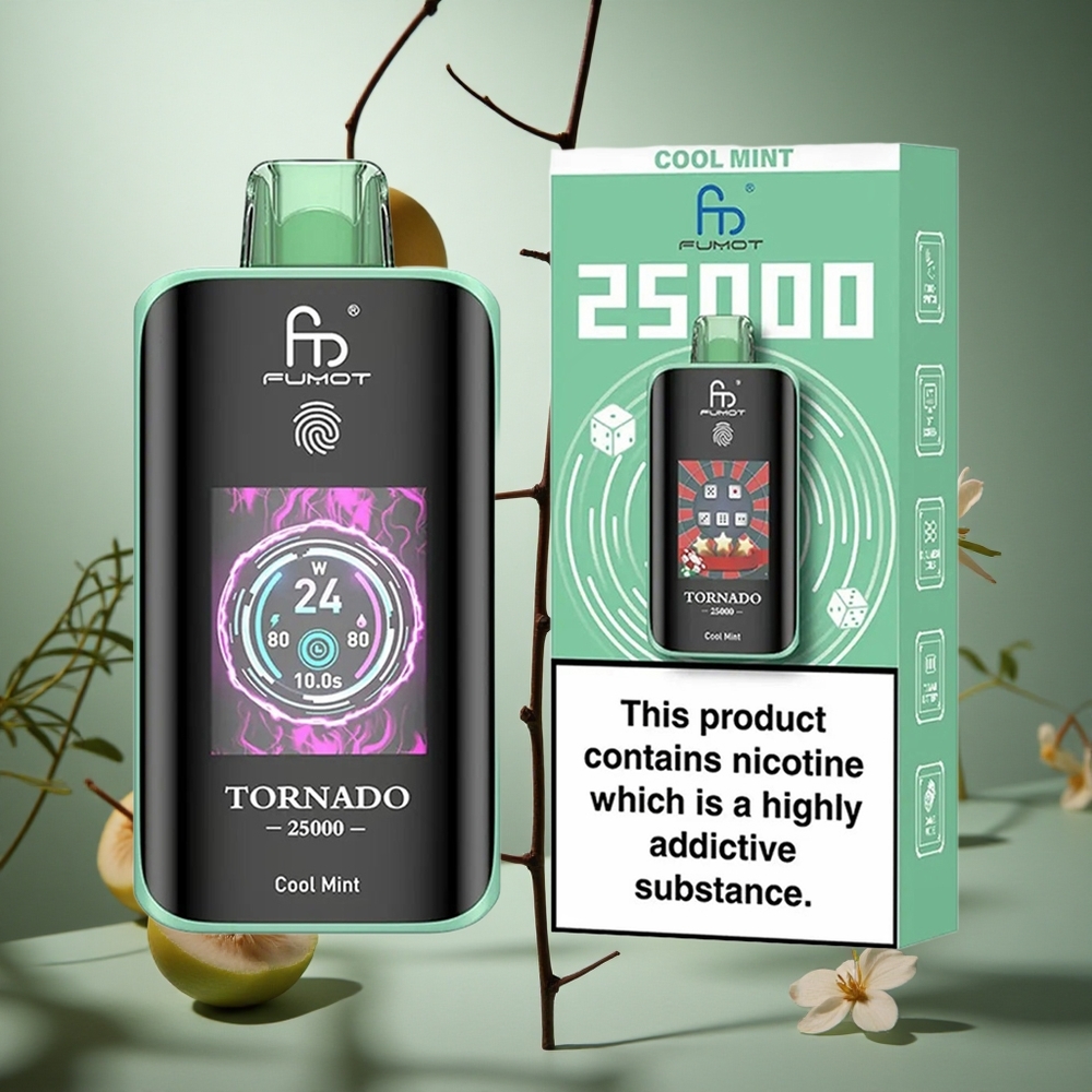 Menta Refrescante Fumot Tornado 25000 Puffs Pantalla HD 20ml Colombia al por mayor