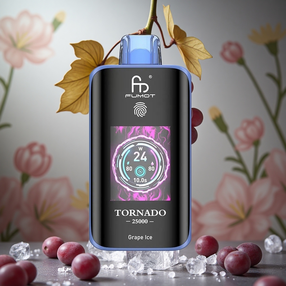 Uva Helada Fumot Tornado 25000 Puffs Pantalla HD 20ml Colombia al por mayor