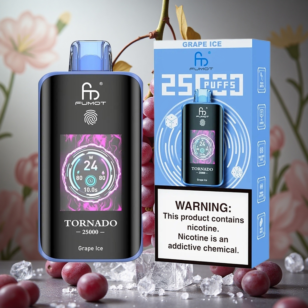 Uva Helada Fumot Tornado 25000 Puffs Pantalla HD 20ml Colombia al por mayor