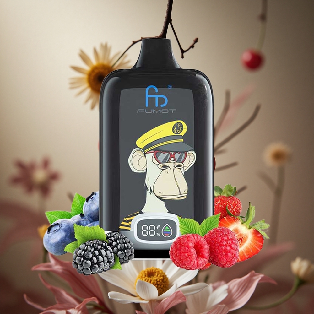 Cereza Fumot Tornado Caja Digital 12000 Puffs 20ml Batería Recargable Colombia al por mayor